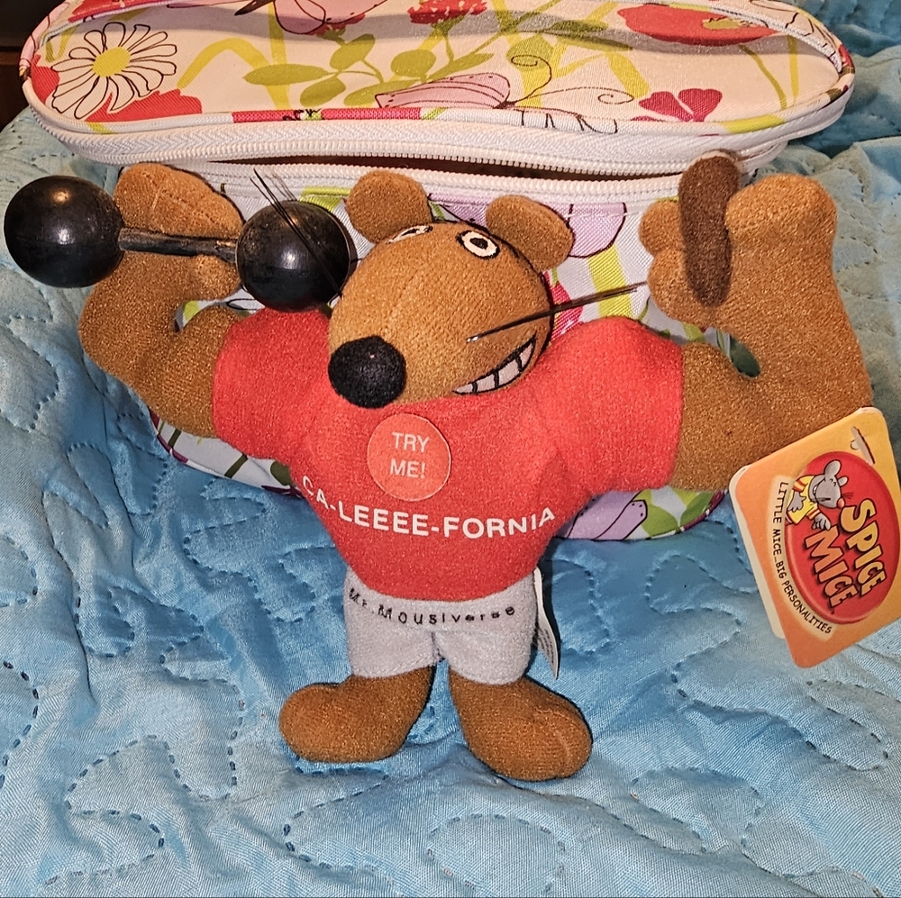 Vintage Spice Mice plush keychain known as "Mr.‎ Mousiverse, - Picture 2 of 8